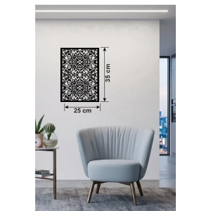 Floral Mandala Desenli Ahşap Duvar Tablosu - 25x35 cm Lazer Kesim Dekoratif Pano