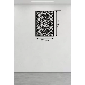 Floral Mandala Tasarım Ahşap Duvar Tablosu - 25x35 cm Lazer Kesim Dekoratif Pano
