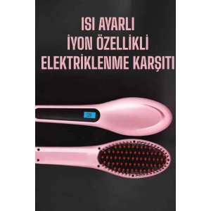 Fön Tarağı Saç Düzleştirici Sıkı Dişli Isı Ayarlı Elektriklenme Karşıtı