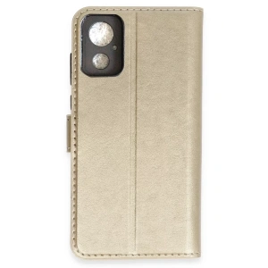 General Mobile GM 23 SE Trend S Plus Kapaklı Kılıf - Gold