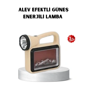 Güneş Enerjili Alev Efektli Lamba COB Led Su Geçirmez Çok Fonksiyonlu