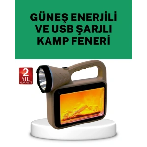Güneş Enerjili Alev Efektli Lamba – COB Teknolojili, Dış Mekan Aydınlatma