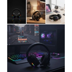Headset Kablosuz Bluetooth 40MM Sürücülü Mikrofonlu  Kulaklığı