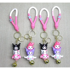 Hello Kitty Ve Arkadaşları Silikon Anahtarlık
