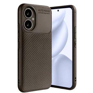 Honor 400 Kılıf Auto Focus Karbon Kapak - Kahverengi