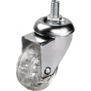 Hts 302 - 50x20 mm Şeffaf Makaralı Vidalı Teker