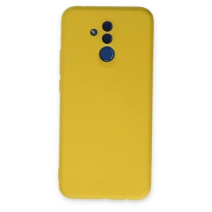 Huawei Mate 20 Lite Kılıf Nano içi Kadife Silikon - Sarı