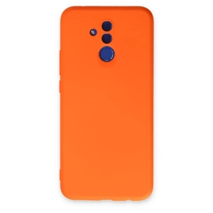 Huawei Mate 20 Lite Kılıf Nano içi Kadife Silikon - Turuncu