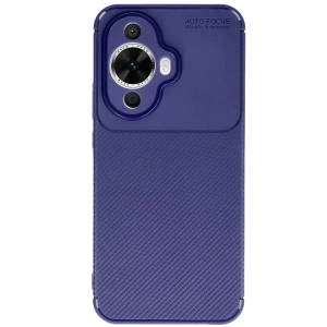 Huawei Nova 12S Kılıf Auto Focus Karbon Kapak - Lacivert