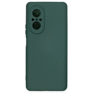 Huawei Nova 9 SE Kılıf Nano içi Kadife Silikon - Koyu Yeşil