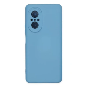 Huawei Nova 9 SE Kılıf Nano içi Kadife Silikon - Mavi