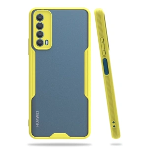 Huawei P Smart 2021 Kılıf Platin Silikon - Sarı