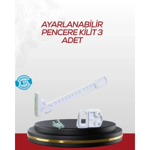 İçe Açılan Camlar İçin Emniyet Kilidi Seti 3’lü
