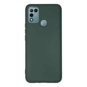 İnfinix Hot 10 Play Kılıf Nano içi Kadife Silikon - Koyu Yeşil