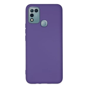 İnfinix Hot 10 Play Kılıf Nano içi Kadife Silikon - Mor