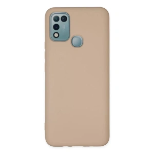 İnfinix Hot 10 Play Kılıf Nano içi Kadife Silikon - Pudra