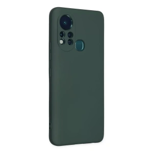 İnfinix Hot 11s Kılıf Nano içi Kadife Silikon - Koyu Yeşil