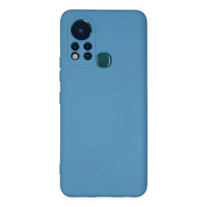 İnfinix Hot 11s Kılıf Nano içi Kadife Silikon - Mavi