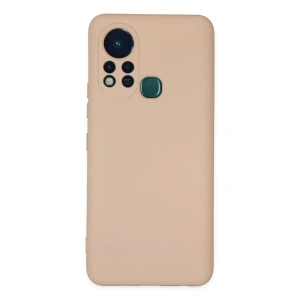 İnfinix Hot 11s Kılıf Nano içi Kadife Silikon - Pudra
