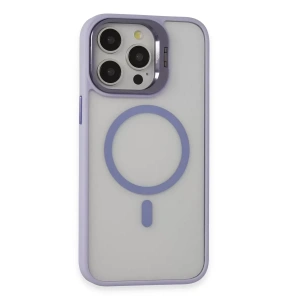 iPhone 15 Pro Max Kılıf Roblox Lens Magsafe Standlı Kapak - Lila