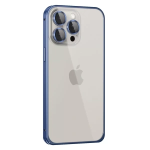 iPhone 15 Pro Metal Bumper Mat Kapak - Lacivert