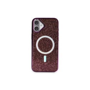 iPhone 16 Plus Kılıf Helen Magsafe Kapak - Derin Mor