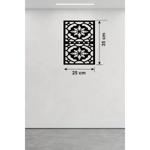 Kar Tanesi ve Barok Desenli Ahşap Duvar Tablosu - 25x35 cm Lazer Kesim Pano