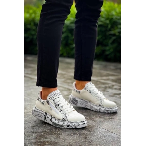 KB-02  Kuback Bağcıklı Crocodile Beyaz Gazete Günlük Erkek Ayakkabı