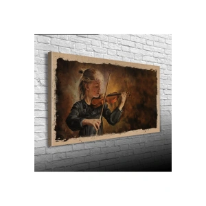 Kemancı Kız Canvas Tablo (60x120)