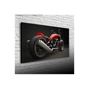 Kırmızı Naked Motor Canvas Tablo (60x120)