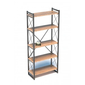 Kitaplık 5 Raflı Ceviz 180 Cm
