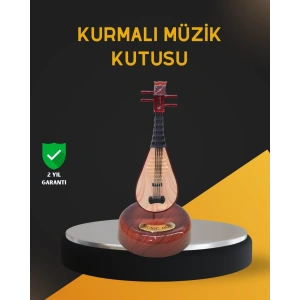 Klasik Ud Figürlü Melodili Müzik Kutusu Şık Hediyelik