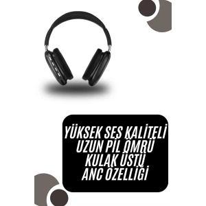 Kulak Üstü Kablosuz Bluetooth Kulaklık Yumuşak Süngerli SD Kart Girişli