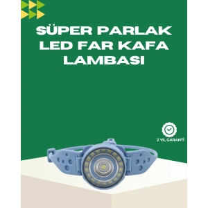 LED Kafa Lambası Kamp Yürüyüş ve Gece Kullanımı İçin