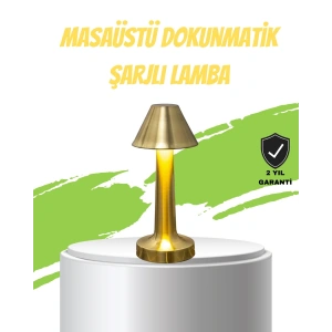 LED Masa Lambası 3 Renk Ayarlı Şarjlı Kablosuz Modern Tasarım