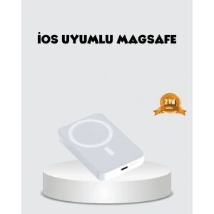 MagSafe Uyumlu Kablosuz Batarya – 27W Hızlı Şarj Destekli Kompakt Güç Bankası