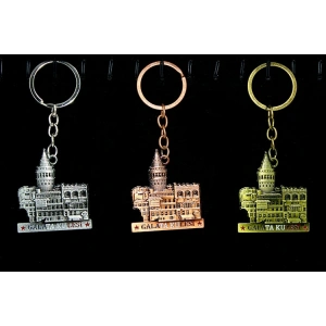 Metal Galata Kulesi Anahtarlık Model 4