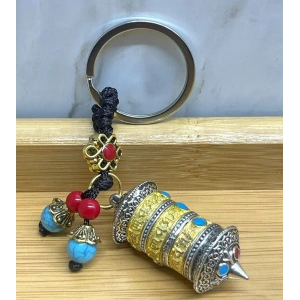 Metal Tibet Şans Çarkı Anahtarlık