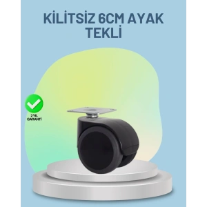 Mobilya Tekerleği 6 cm Kilitsiz Tekli Satış