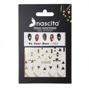 Nascita Tırnak Üstü Sticker Gold Üçgen Şekli Temalı