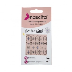 Nascita Tırnak Üstü Sticker Gümüş Temalı