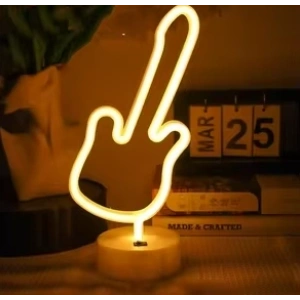 Neon Gitar Masa Lambası