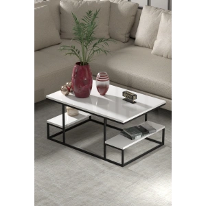 Orta Sehpa Delux Raflı Beyaz