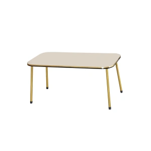 Orta Sehpa Krem Metal Ayak Kr Çift Gold