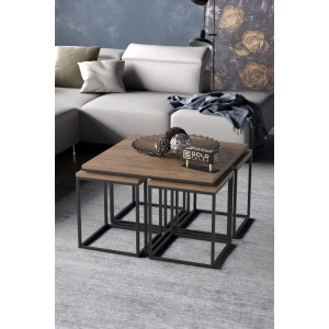 Orta Sehpa Ve Zigon Sehpa 5li Lüx Set Ceviz