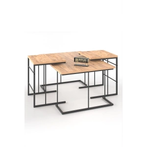 ORTA SEHPA VE ZİGON SEHPA SOLO SET ATLANTİK ÇAM