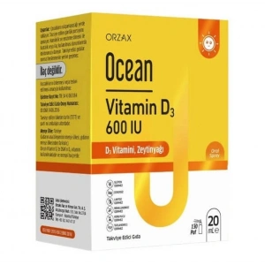 Orzax Ocean Vitamin D3 Sprey 600 IU 20 ML