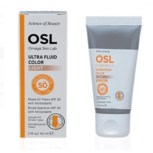 Osl Omega Skin Lab Ultra Fluid Color Light Hassas Yağlı ve Sivilceye Yatkın Ciltler için SPF50+ 50 ml