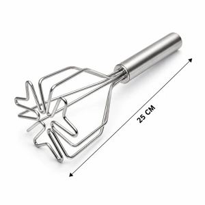 Patates Ezici - Kalp Şekilli - Paslanmaz Çelik - 26 cm Uzunluk