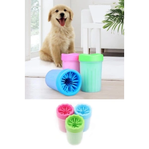 Pati Ayak Yıkama Kovası Silikon Jel Fırçalı Kedi Köpek  (Küçük)